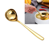 Stainless Steel Sauce Spoon Creative Big Head Long Handle Spoon, Gold, Rose Gold, Colorful