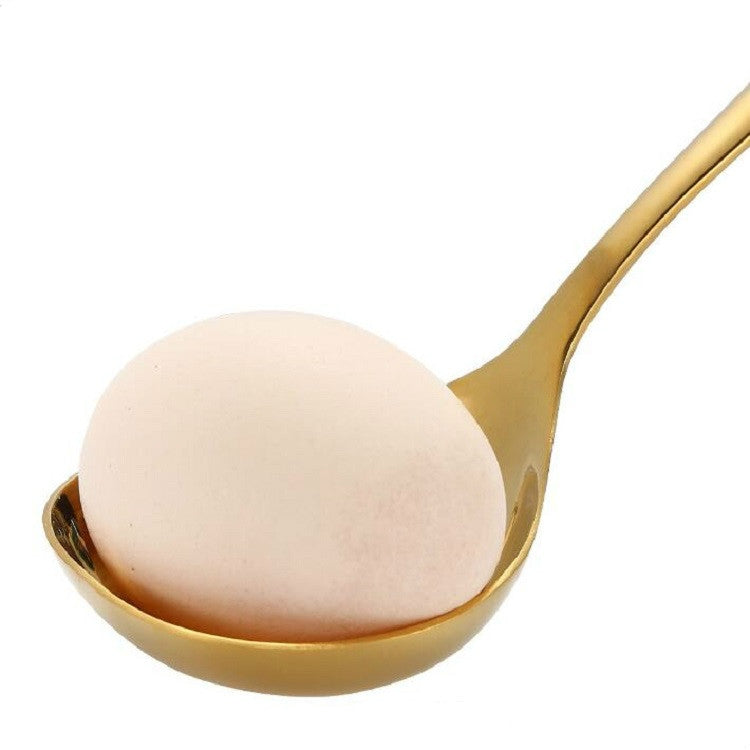 Stainless Steel Sauce Spoon Creative Big Head Long Handle Spoon, Gold, Rose Gold, Colorful, Black