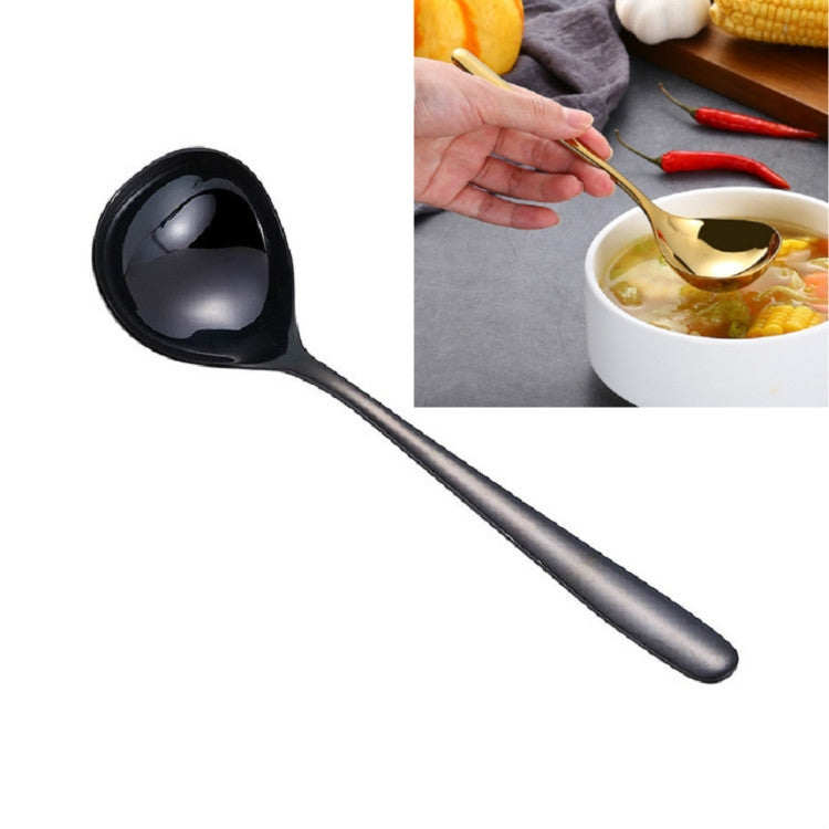 Stainless Steel Sauce Spoon Creative Big Head Long Handle Spoon, Gold, Rose Gold, Colorful, Black