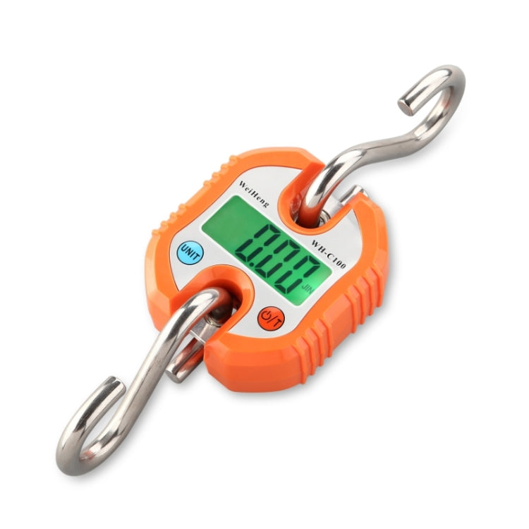 150kg Mini Portable Heavy Duty Electronic Digital Stainless Steel Hook Scale, Random Color Delivery, 150kg x 100g