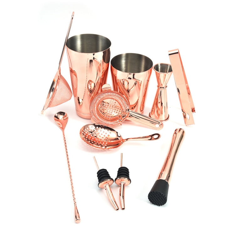 11 in 1 Cocktail Mixing Set Wine Filter Filter, Rose Gold, Gold, Silver, Black Rose Gold