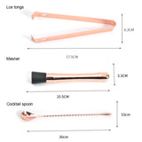 11 in 1 Cocktail Mixing Set Wine Filter Filter, Rose Gold, Gold, Silver, Black