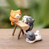 2 Sets Fleshy Flower Pot Moss Micro Landscape Doll Cute Cat Decoration Doll Cake DIY Assembly Ornaments, Doll Cute Cat Decoration