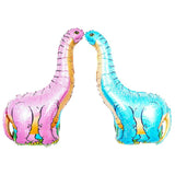 2 PCS Dinosaur Modeling Aluminum Foil Balloon Children Birthday Decoration Party Supplies Toy, Large Red Tyrannosaurus, Large Yellow Tyrannosaurus, Large Green Tyrannosaurus, Large Blue Long-necked Dragon, Large Horned Dragon, Large Green-spotted Dinos...