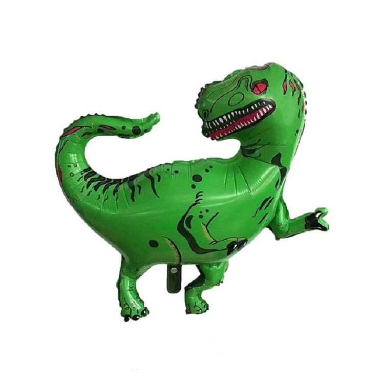 2 PCS Dinosaur Modeling Aluminum Foil Balloon Children Birthday Decoration Party Supplies Toy, Large Red Tyrannosaurus, Large Yellow Tyrannosaurus, Large Green Tyrannosaurus, Large Blue Long-necked Dragon, Large Horned Dragon, Large Green-spotted Dinos...