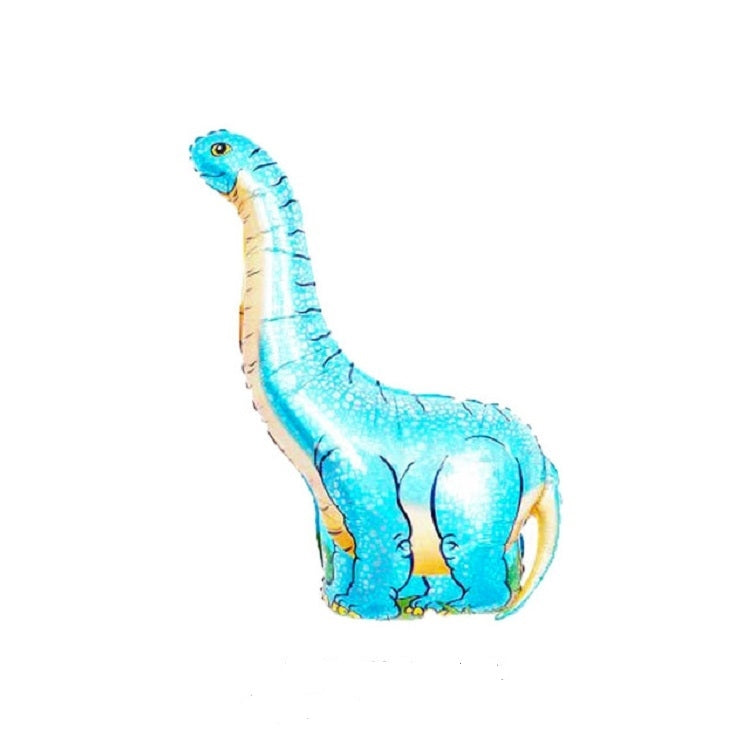 2 PCS Dinosaur Modeling Aluminum Foil Balloon Children Birthday Decoration Party Supplies Toy, Large Red Tyrannosaurus, Large Yellow Tyrannosaurus, Large Green Tyrannosaurus, Large Blue Long-necked Dragon, Large Horned Dragon, Large Green-spotted Dinos...