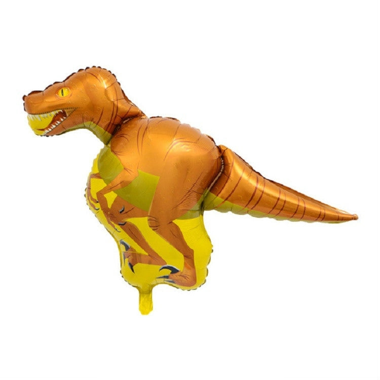 2 PCS Dinosaur Modeling Aluminum Foil Balloon Children Birthday Decoration Party Supplies Toy, Large Red Tyrannosaurus, Large Yellow Tyrannosaurus, Large Green Tyrannosaurus, Large Blue Long-necked Dragon, Large Horned Dragon, Large Green-spotted Dinos...