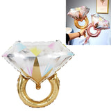 Wedding Marriage Room Decoration Balloon Diamond Ring Foil Balloon, Specification:Large Gold Diamond, Small Pink Diamond Ring, Small Blue Diamond Ring, Small Gold Diamond, Small Rose Gold Diamond, Golden ido Diamond Ring, Silver ido Diamond Ring       ... Large Gold Diamond