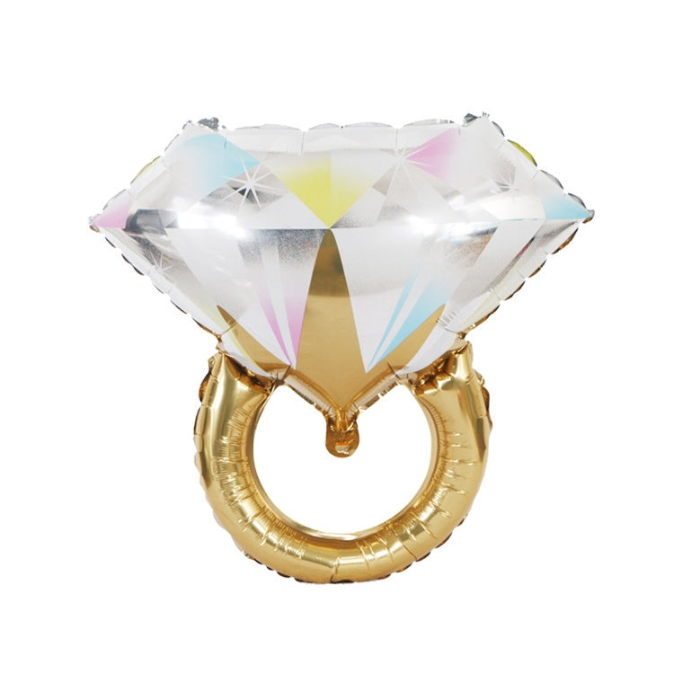 Wedding Marriage Room Decoration Balloon Diamond Ring Foil Balloon, Specification:Large Gold Diamond, Small Pink Diamond Ring, Small Blue Diamond Ring, Small Gold Diamond, Small Rose Gold Diamond, Golden ido Diamond Ring, Silver ido Diamond Ring       ...