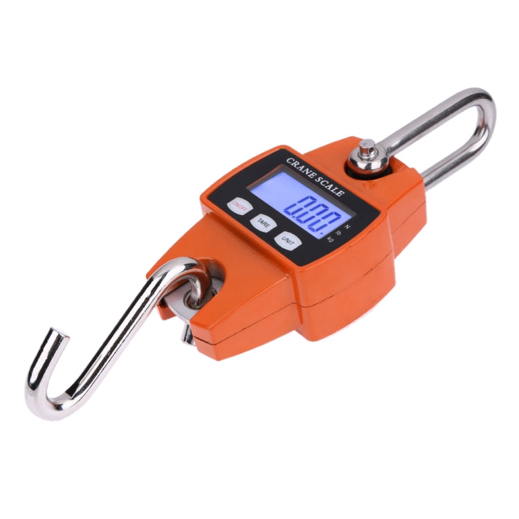 300kg x 100g Portable LCD Digital Stainless Steel Hook Mini Electronic Hook Scale, 300kg x 100g 300kg x 100g