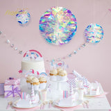 2 PCS Neon Film Honeycomb Ball Ornaments Wedding Birthday Party Decoration Supplies, 10cm, 15cm, 20cm, 25cm, 30cm