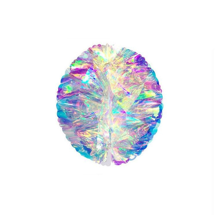 2 PCS Neon Film Honeycomb Ball Ornaments Wedding Birthday Party Decoration Supplies, 10cm, 15cm, 20cm, 25cm, 30cm 20cm