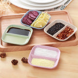 10pcs Kitchen Accessories 2 In 1 Seasoning Sauce Dishes Wheat Straw Salad Saucer Bowl