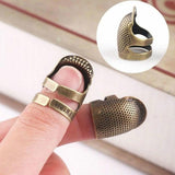 Household Adjustable Metal Sewing Thimble Finger Protectors Sewing Tools Accessories, S, M