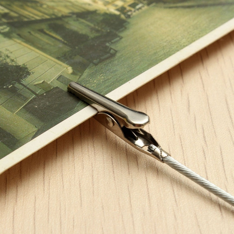 40 PCS Metal Wire Rope Alligator Clips, 10cm