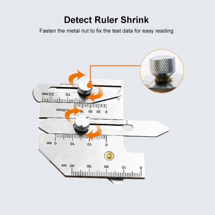 HJC40B Stainless Steel Welding Inspection Gauge Measuring Ruler, HJC40B