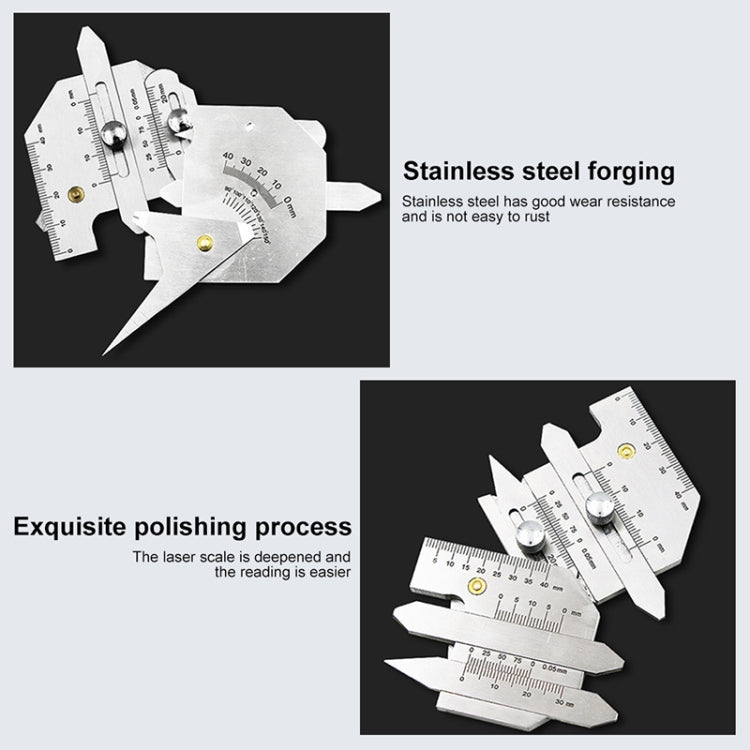 HJC40B Stainless Steel Welding Inspection Gauge Measuring Ruler, HJC40B