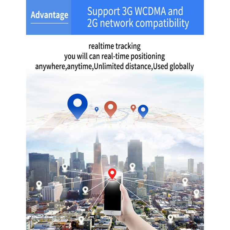 TK203 4G GPS / GPRS / GSM Personal / Goods / Pet / Bag Locator Pet Collar Real-time Tracking Device, TK203