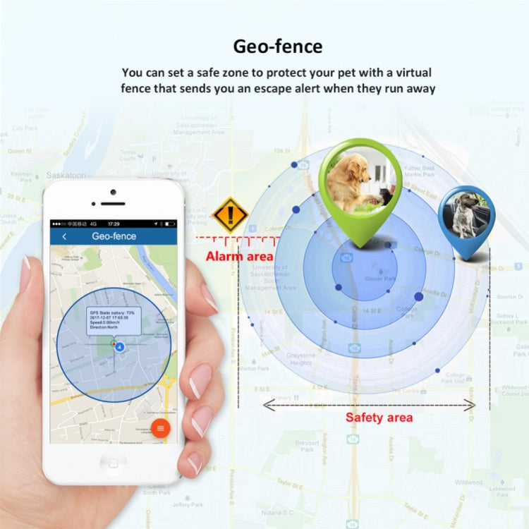 TK-909 GPS / GPRS / GSM Pet Locator Pet Collar Real-time Tracking Device, TK-909