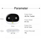 RF-V43 A Style IP67 Waterproof GPS + LBS + WiFi Pet Locator Pet Collar Tracking Device For Asia/Europe/Africa/Australia, RF-V43 A Style (Black), RF-V43 A Style (White)