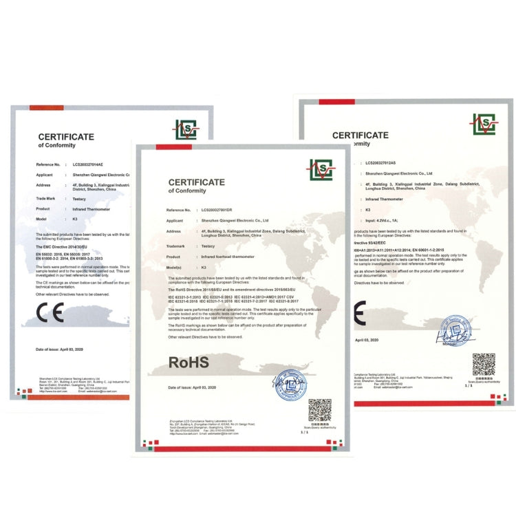 K3 Handsfree Non-contact Forehead Body Infrared Thermometer, K3