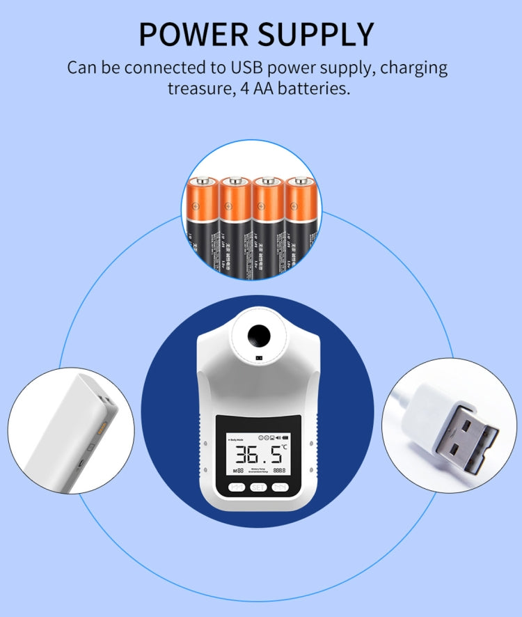 K3 Pro Handsfree Non-contact Forehead Body Light-sensitive Distance Sensor Infrared Thermometer, 2.8 inch LCD Display Screen, K3 Pro