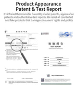 K3 Pro Handsfree Non-contact Forehead Body Light-sensitive Distance Sensor Infrared Thermometer, 2.8 inch LCD Display Screen, K3 Pro