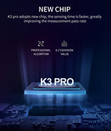 K3 Pro Handsfree Non-contact Forehead Body Light-sensitive Distance Sensor Infrared Thermometer, 2.8 inch LCD Display Screen, K3 Pro