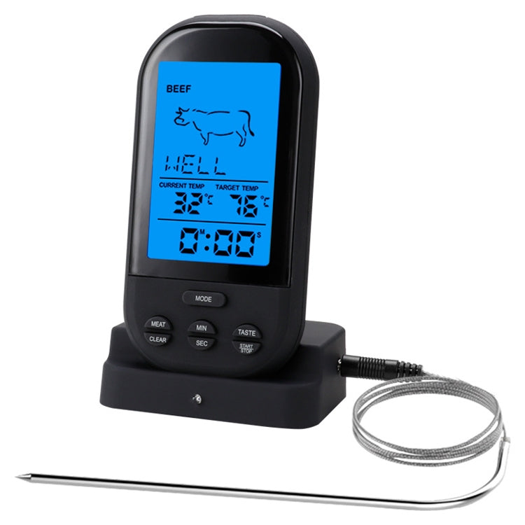 TS-HY62 Digital Kitchen Food Cooking BBQ Wireless Thermometer(Black), Single Probe Single Probe