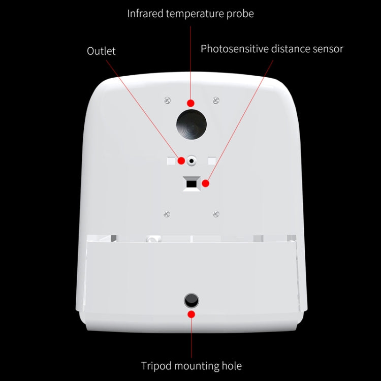 K9 Pro Handsfree Non-contact Body Light-sensitive Distance Sensor Thermometer + 1000ml Automatic Non-contact Liquid Soap Dispenser with Base Mount, K9 Pro