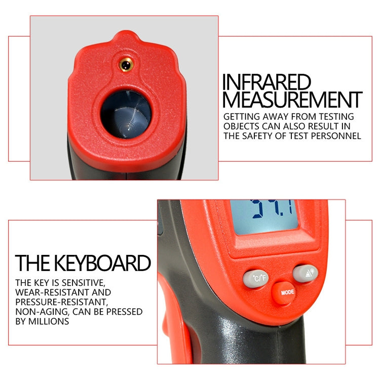 Wintact WT320 -50 Degree C~380 Degree C Handheld Portable Outdoor Non-contact Digital Infrared Thermometer, WT320 - Zen Craft