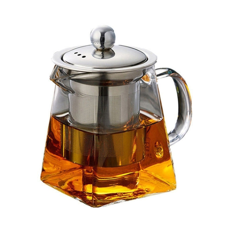 Stainless Steel Clear Heat Resistant Glass Filter Tea Pot, Capacity: 750ml, Capacity: 750ml