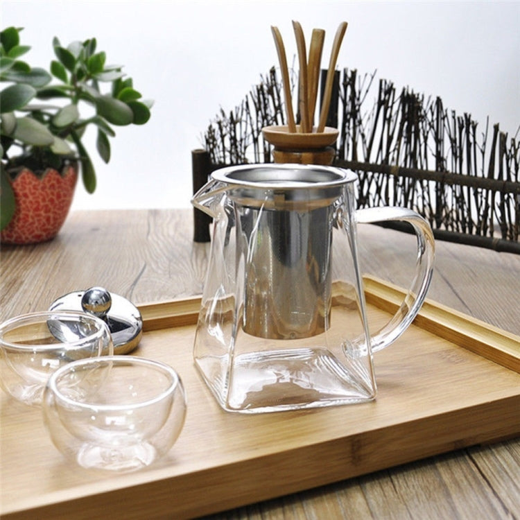 Stainless Steel Clear Heat Resistant Glass Filter Tea Pot, Capacity: 750ml, Capacity: 750ml
