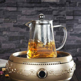 Stainless Steel Clear Heat Resistant Glass Filter Tea Pot, Capacity: 750ml, Capacity: 750ml