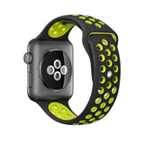 For Apple Watch Ultra 49mm&Watch Ultra 2 49mm / Series 10 46mm / 9&8&7 45mm / SE 3&SE 2&6&SE&5&4 44mm / 3&2&1 42mm Fashionable Classical Silicone Sport Watch Band(Grey Yellow), WA1231A, WA1231B, WA1231BG, WA1231BH, WA1231BL, WA1231BM, WA1231BR, WA1231B...