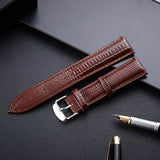 Lizard Texture Leather Strap Watch Band, Size: 24mm, Size: 24mm