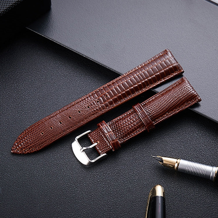 Lizard Texture Leather Strap Watch Band, Size: 24mm, Size: 24mm