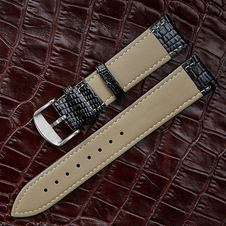 Lizard Texture Leather Strap Watch Band, Size: 24mm, Size: 24mm