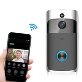M4 720P Smart WIFI Ultra Low Power Video PIR Visual Doorbell with 3 Battery Slots,Support Mobile Phone Remote Monitoring & Night Vision & 166 Degree Wide-angle Camera Lens Black