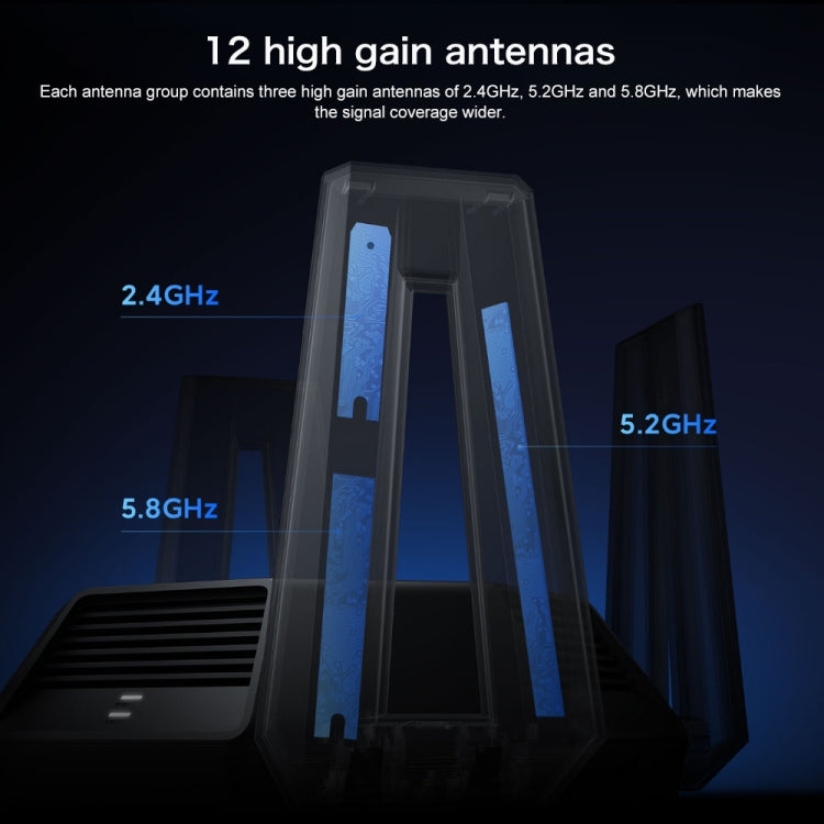 Original Xiaomi AX9000 WiFi Router WiFi6 Enhanced Edition Tri-Band USB3.0 Wireless Mesh Network Game Acceleration Repeater 12 Antennas, WiFi6 Enhanced - Zen Craft