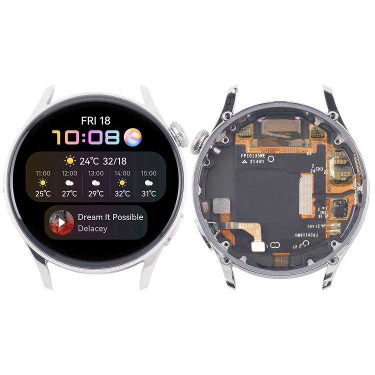 For Huawei Watch 3 GLL-AL00 LCD Screen Digitizer Full Assembly with Frame, For Huawei Watch 3 For Huawei Watch 3 Silver