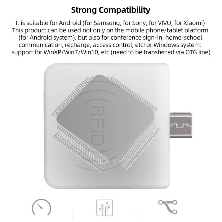 Micro USB 13.56MHz RFID IC Card 14443A RFID Phone Reader, Micro USB 13.56MHz