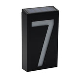 0.36W Solar Powered Wall Mount 6 LEDs Lighting Doorplate Lamp House Number Porch Lights with Solar Pannel(1), -1.0, -2.0, -3.0, -4.0, -5.0, -6.0, -7.0, -8.0, -9.0, 0.0 -7.0 7