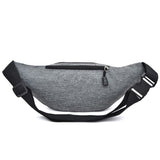 Pure Color Multi-function Casual Pockets Waterproof Chest Bag Waist Sport Bag