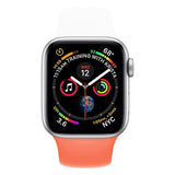 Double Colors Silicone Watch Band for Apple Watch Series 3 & 2 & 1 38mm (White+Red)