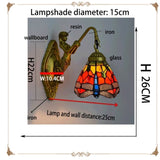 Retro Stained Glass Living Room Dining Room Bedroom Bar Club Aisle Wall Lamp