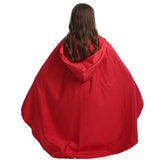 Little Red Riding Hood Parent Child Fairy Tale Drama Performance Costume Little Red Riding Hood Dress Little Maid Two Dress Halloween Costume (Color:Cape+Maid Size:L), XS, S, M, L