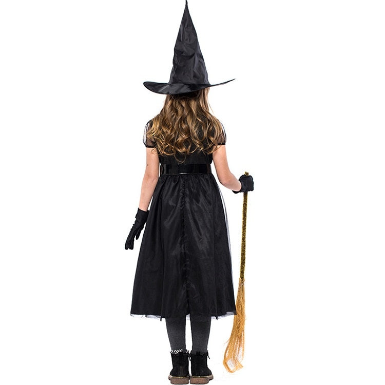 Black Gauze Little Witch Costume, Halloween Cosplay Witch Costume, S, M