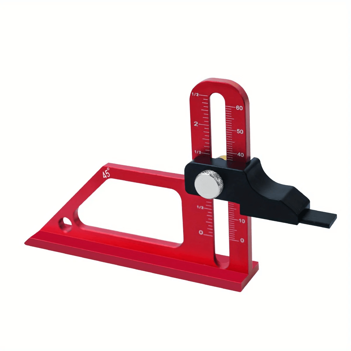 Adjustable Table Saw Depth Gauge 0-60mm with Metric and Inch Scale Aluminum Installing Blade Router Bits Height Measuring Gauge - Zen Craft