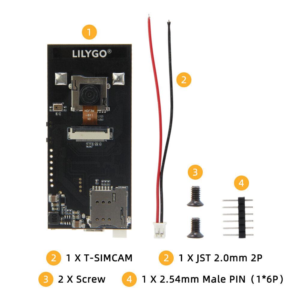 LILYGO T-SIMCAM ESP32-S3 CAM Development Board WiFi Bluetooth 5.0 Wireless Module With OV2640 Camera TF Slot Adapt T-PCIE SIM